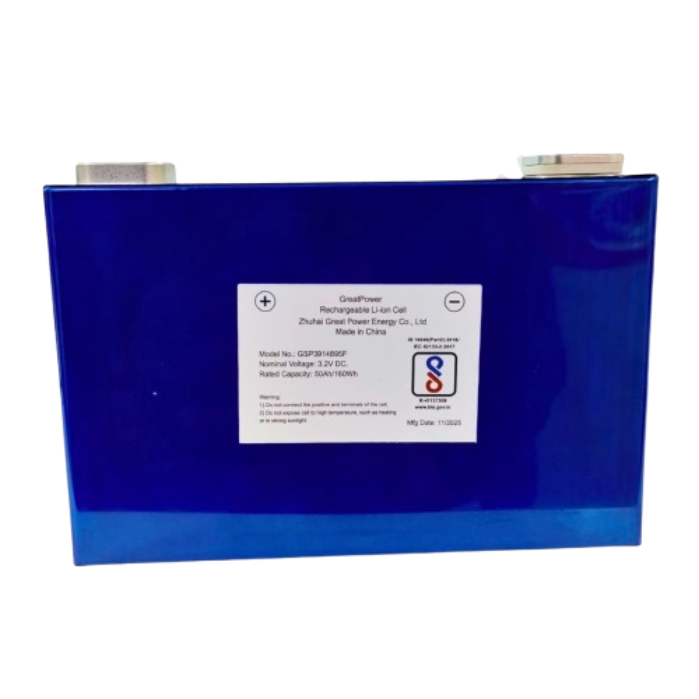 Greatpower 3.2V 50Ah Prismatic LiFePO4 Cell | EV Grade LFP Cell